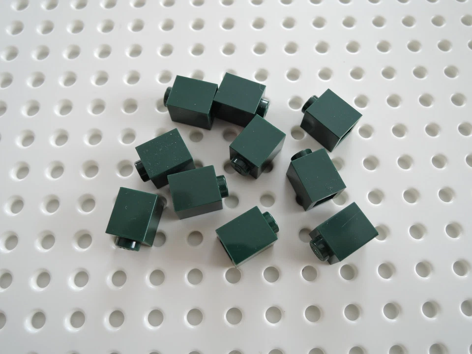 Lego 10 x Stein Baustein Basic 3005 1x1 dunkelgrün - Bild 1 von 1