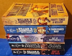 LOT 5 PB BAD MEN OF THE WEST BY WILLIAM W. JOHNSTONE Complete Butch Cassidy Etc - Picture 1 of 4