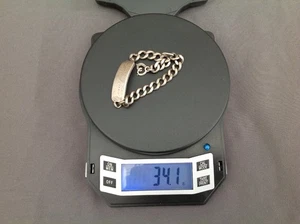 Bracciale ID vintage in argento sterling, 34,1 grammi - Foto 1 di 11