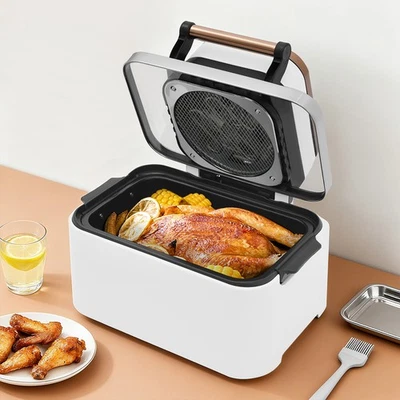 12.68 Qt Air Fryer With Viewing Window, Multifunctional Electric Fryer,white - Image 1 of 4