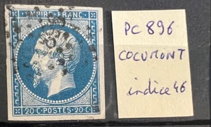 🦬 Klassische Briefmarke Nr. 14A - 20 c Empire Blau - Los. PC Nr. 896 Cocumont🦬 - Bild 1 von 1
