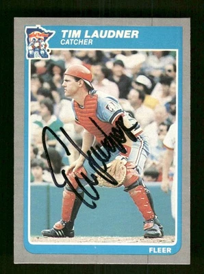1985 Fleer 283 Tim Laudner signed auto autograph  at Fenway ASC BXCP58 - Image 1 of 2