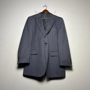 Apollo King Gris Blazer Abrigo Chaqueta Chaleco 2 Piezas Traje Hombres Formal 42L Rayas - Imagen 1 de 24