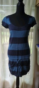 American Eagle Sweater Short Sleeve Dress Drawing W/ Pockets, Blue And Teal Smal - Picture 1 of 7
