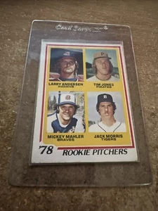 1978 Topps #703 Jack Morris Salón de la fama Tim Jones Mickey Mahler Andersen Rookie G - Imagen 1 de 2