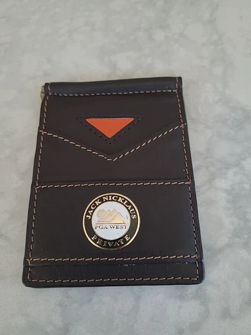 Jack Nicklaus PGA West Masters Black Wallet credit card holder Ahead Leather Cover