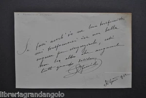 Autografi Teatro Attore Commediografo Edoardo Ferravilla Dialetto Milano 1912 - Foto 1 di 1