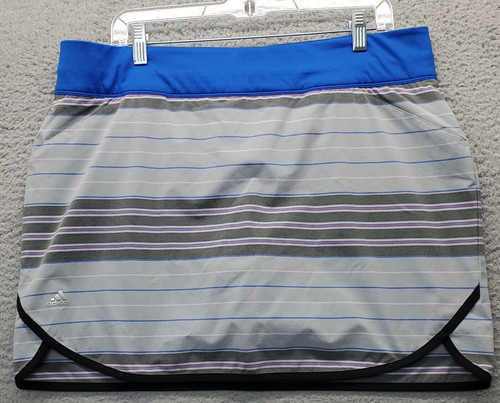 Adidas Rangewear Skort donna grande multi righe golf performance foderato pull on