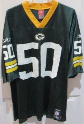 Vintage A.J. Camiseta de fútbol americano Hawk Green Bay Packers NFL Reebok para hombre talla XL Foto 1 de 4