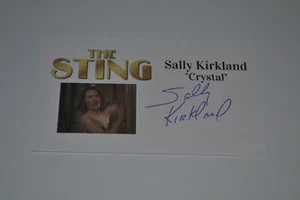 THE STING  3" x 5" Autographed by SALLY KIRKLAND as "Crystal" - Picture 1 of 1