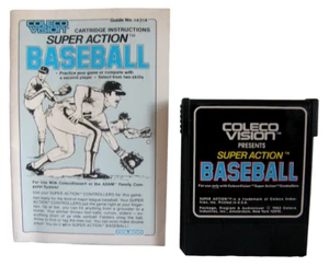 Super Action Baseball ColecoVision Spielkassette und Handbuch 1983 ~ funktionsfähig - Bild 1 von 10