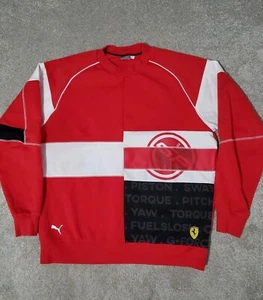 Puma Sweatshirt Mens Size XL Scuderia Ferrari Street Crewneck Rosso Corsa Red - Picture 1 of 8