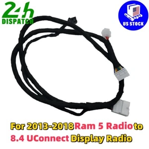 2013-2018 For Ram 8.4 UConnect Radio Conversion Upgrade Harness 7 Speed Fan HVAC - Foto 1 di 6