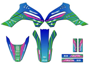 2008-2018 KLX 140 TIGRE Green Senge Graphics Kit Compatible with Kawasaki - Imagen 1 de 10
