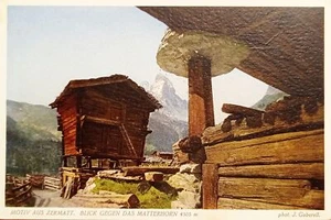 Cartolina - Motiv aus Zermatt - Blick Gegen das Matterhorn - 1920 ca. - Foto 1 di 1