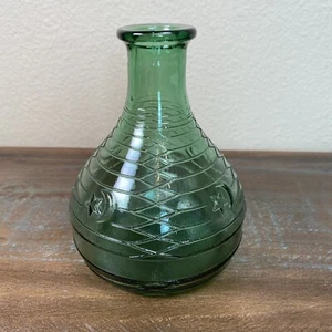 Vintage Mastercraft Pipes Green Glass Hookah Base Bottle Moon & Star Italy 5.5” - Picture 1 of 8
