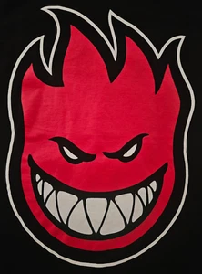 SPITFIRE WHEELS T Shirt LARGE RED LOGO Double Sided Men's SHAKA WEAR Medium - Picture 1 of 3