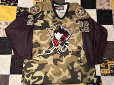 AHL Wilkes Barre/Scranton Penguins Danny Fick Game Issued Jersey