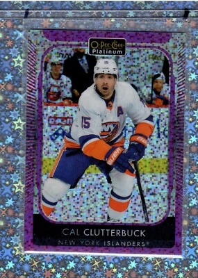 2021-22 O-Pee-Chee Platinum Violet Pixels /299 Cal Clutterbuck #95 LoOKy 🔥👀 - Image 1 of 2