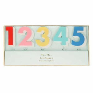 Regenbogen Zahl Acryl Tortenaufleger 10 Stück in 10 Designs - Bild 1 von 2