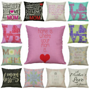 Love Letter Cover Pillow Case Print Linen Home Cushion Cotton 18" Decor Sofa