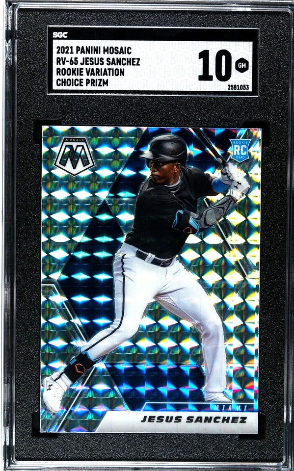 2021 Panini Mosaic RV-65 Jesus Sanchez CHOICE PRIZM Variation SGC 10 GEM RC - Image 1 of 2