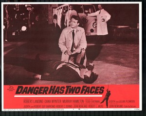 Danger Has Two Faces 11"x14" Lobby Card #6 Robert Lansing Film Noir