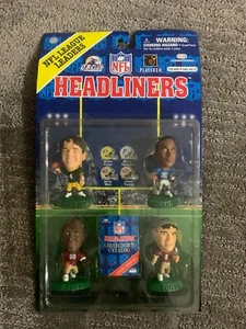 1996 Headliners NFL League Leaders 4 pack- Favre, Sanders, Rice,& Young NEW Mint - Picture 1 of 3
