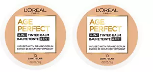 L'Oreal Age Perfect 4 in 1 Tinted Face Balm Foundation, 10 Light (2 Pack) - Picture 1 of 1