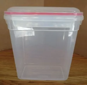 Sterilite Food Storage Ultra Latch 16 C/128 ozClear BPA Free Container Red Trim - Picture 1 of 18