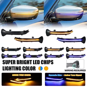 For BMW 3 5 6 7 8 Series G11 G20 G30 Dynamic LED Side Mirror Turn Signal Lights - Picture 1 of 14