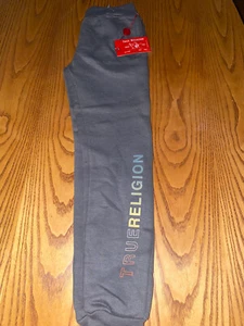 TRUE RELIGION YOUTH JOGGER SWEATPANTS DARK GREY SIZE SMALL NWT $59 - Picture 1 of 4