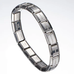 Nomination Engraved Classic Stainless Steel Starter Bracelet 18 Link 9mm NEW - Picture 1 of 10