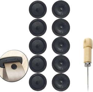 5 X Seat Belt Button Buckle Clip Stop - Universal Fit Stopper Kit Black (5 Sets) - Picture 1 of 5