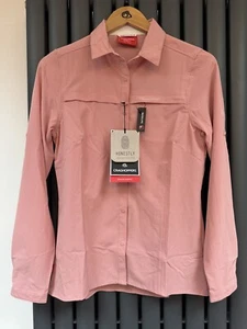 Bnwt New Craghoppers pro stretch Rosette pink shirt size 8 Nosilife hiking - Picture 1 of 8