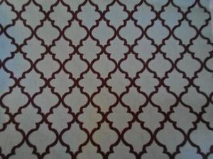 Teal & Brown Print Fabric Brothers Sisters 2009 Design Studio 66x44 - Picture 1 of 5
