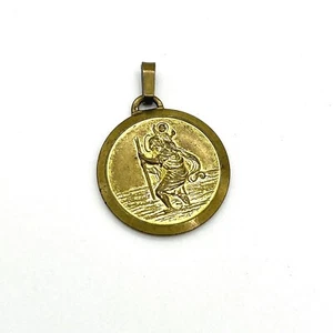 St. Christopher Medal Pendant Religious Charm Travel Protect Souvenir - Picture 1 of 3