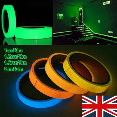 Luminous Tape Self Adhesive Glow in the Dark Night Safety Security Film Sticker - Image 1 of 4