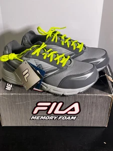 Fila Womens Meiera 2 Slip Resistant Composite Toe Memory Foam Grey/Green Sz 9 - Picture 1 of 8