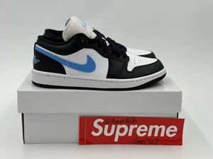 Air Jordan 1 Low Black University Blue White (Women's) - Size 8W - DC0774-041 - Picture 1 of 6