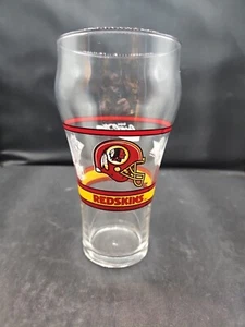 NFL Washingtin Redskins Coca-Cola Glass - Football Team Collectible 6 1/8" Tall - Picture 1 of 6