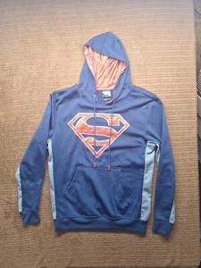 Superman Super Hero Hooded Sweater Pullover Multicolor Boys Size 16M Embroidered - Picture 1 of 14