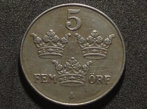 SWEDEN  5  ORE  1917 (9242) - Picture 1 of 2