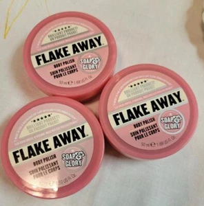3X Soap & Glory Flake Away Body Polish Scrub 1.69 fl. oz/.50ML Travel Size New - Picture 1 of 1