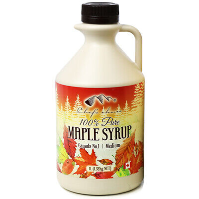 Chef's Choice Canadian 100% Pure Maple Syrup 1L Grade A, Amber Rich Taste • 31.50$