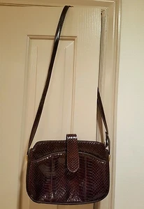 BORSA IN PELLE VINTAGE CELINA LIZARD USATA PIÙ VOLTE MARCA LEGGERA SUL RETRO EX CONDID - Foto 1 di 8