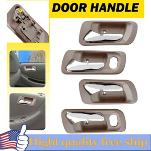 Interior Door Handle For 1998-2002 Honda Accord beige 4 pc Set Front & Rear R - Picture 1 of 11
