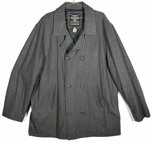 Steve & Barrys The Woolly Mammoth Double Breasted Peacoat - Herren 3XL - Grau - Bild 1 von 11