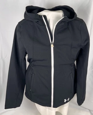 UNDER ARMOUR Niños Jóvenes Grande Negro COLD GEAR Sudadera con Capucha Cremallera Chaqueta (niñas) Foto 1 de 4