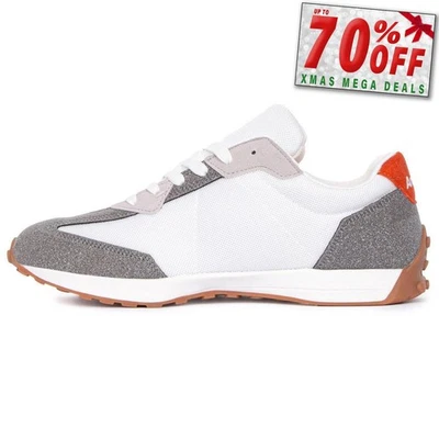 Archive Track Mens Designer Casual Trainers White - Image 1 of 4